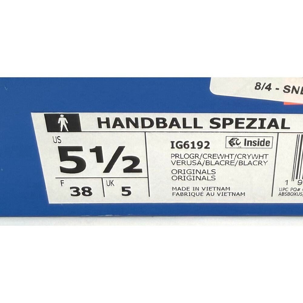 Adidas Handball Spezial Originals Men’s Size 5.5 Green White Gum IG6192 NIB - Picture 8 of 8